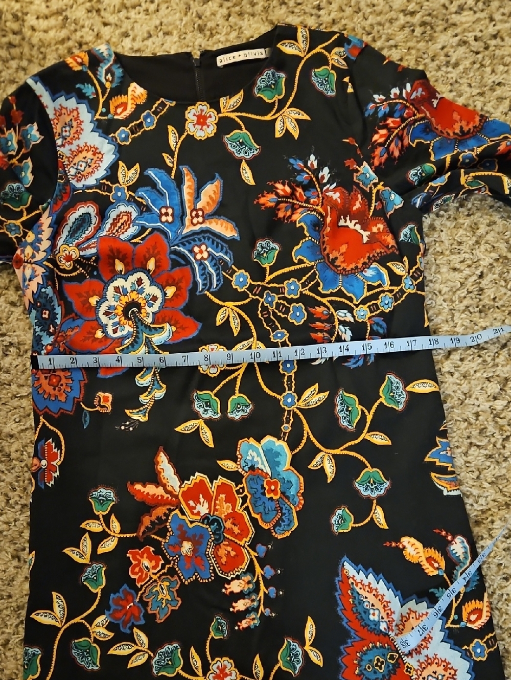 Alice + Olivia Thym Trumpet Sleeve Tunic Dress Size 12 - Picture 15 of 16
